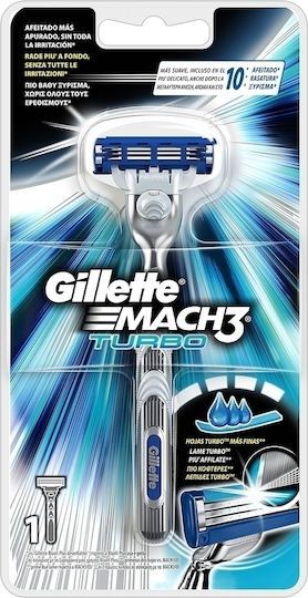 Gillette Mach 3 Turbo mit & Gleitstreifen Gray