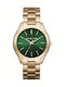 Michael Kors Runway Γυναικείο Ρολόι 42mm Μπαταρίας με Χρυσό Μεταλλικό Μπρασελέ