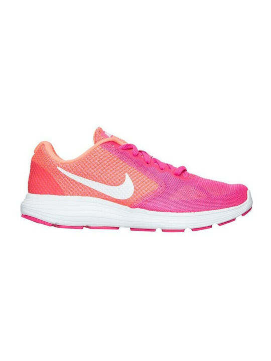 Nike Revolution 3 Γυναικεία Αθλητικά Παπούτσια Running Pink Blast / White / Bright Mango