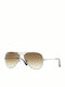 Ray Ban Aviator Γυαλιά Ηλίου με Γκρι Μεταλλικό Σκελετό και Καφέ Ντεγκραντέ Φακό RB3025 004/51