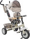 Just Baby Spin Kids Tricycle Convertible, With Storage Basket, Sunshade & Push Handle for 12+ Months Beige