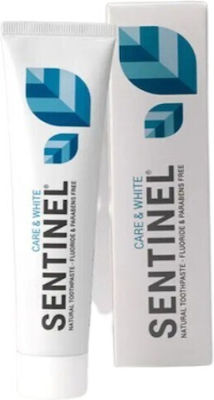 Sentinel Care & White Zahnpasta Ohne Fluorid für Aufhellung 75ml