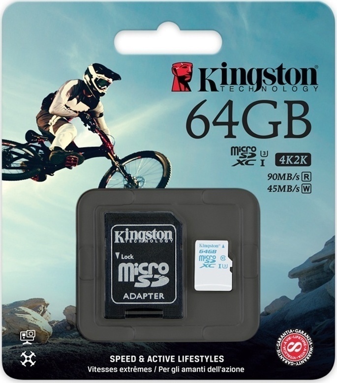 Kingston Action Camera microSDXC 64GB U3 with Adapter Skroutz.gr