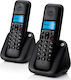 Motorola T302 Ασύρματο Τηλέφωνο Duo με Ελληνικό Μενού Μαύρο