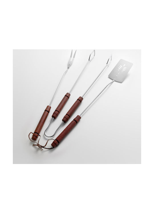 Landmann Set of 3 BBQ Tools with Carving Fork, Spatula, and Tongs 24841