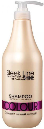 Sleek Line Colour Shampoo Glättendes Shampoo Zur Farberhaltung 1000 ml