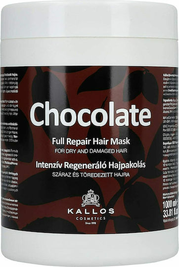 Kallos Chocolate Full Repair Hair Mask for Repairing with Keratin 1000ml