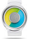 Ziiiro Proton Clear Colored Men's Watch 43mm Battery with White Rubber Strap
