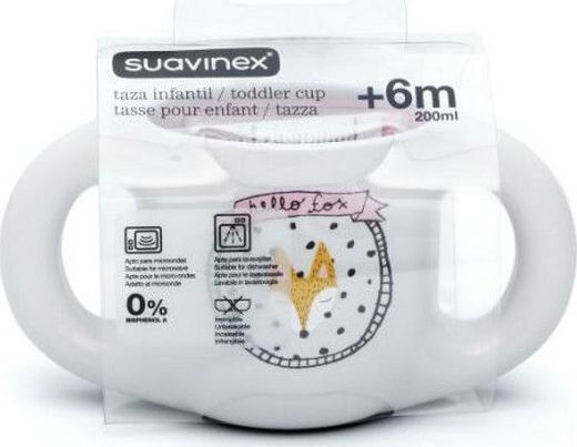Suavinex Бебешка чаша Fox от пластмаса Розов 200мл за 6m+m+