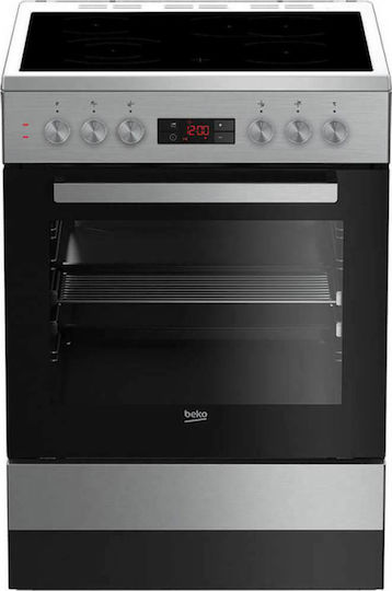 Beko Κουζίνα 65lt με Κεραμικές Εστίες Π60εκ. Inox