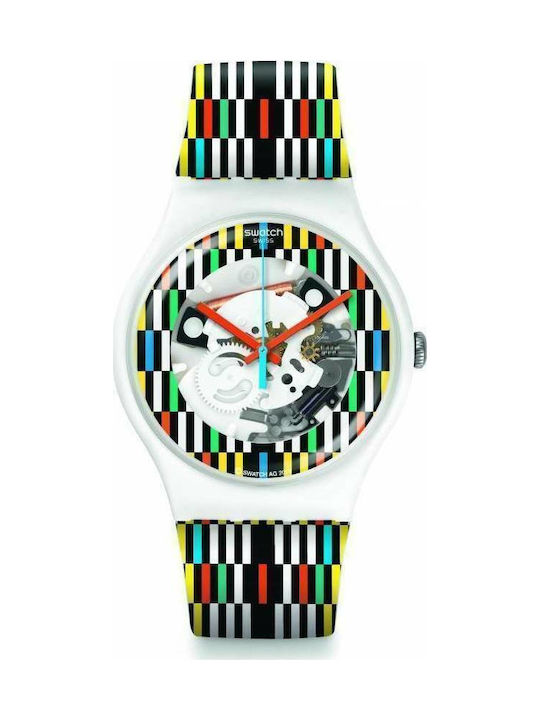 Swatch Africamino Uhr mit Kautschukarmband