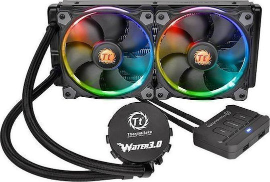 Thermaltake Water 3.0 Riing RGB 240 Răcire cu Apă pentru Procesor Ventilator dublu 120mm pentru Socket 1200/115x