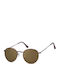 Montana Eyewear Ανδρικά Γυαλιά Ηλίου με Καφέ Μεταλλικό Σκελετό και Καφέ Φακό S92D
