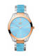 Visetti Slim & Chic Series Watch with Pink Gold Metal Bracelet