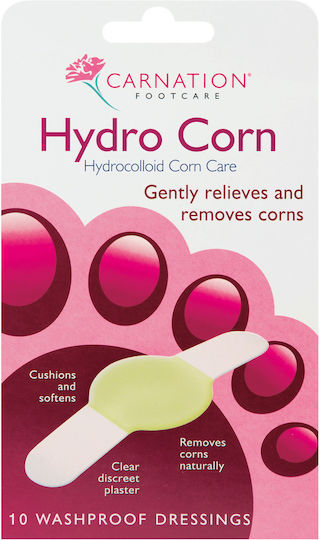 Carnation Hydrocolloid Corn Care Foot Pads with Gel for Calluses 10 Pieces
