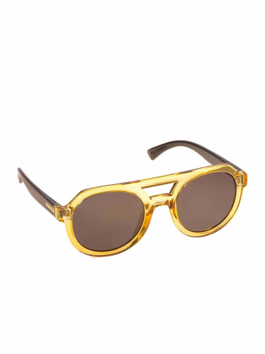 Vonzipper Psychwig Black Buff Crystal / Grey Sonnenbrillen Κίτρινα mit Kunststoff Gestell
