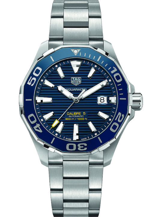 TAG Heuer Aquaracer Ceas Barbati 43mm Automat Cu Brățară Din Metal Argintie