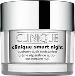 Clinique Smart Moisturizing & Αnti-aging Night Cream Suitable for Dry Skin with Hyaluronic Acid Custom-Repair 50ml