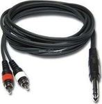 Audiophony CL-35/1.5 Kabel 6,3mm Stecker - 2x RCA-Stecker 1.5m Schwarz (CL-35/1.5)