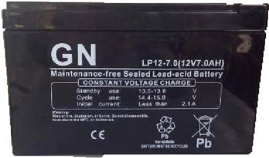 GN LP12-7 Μπαταρία UPS με Χωρητικότητα 7Ah και Τάση 12V