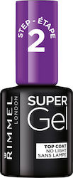 Rimmel Super Gel Pasul 2 Top Coat Fără Lumină 12ml