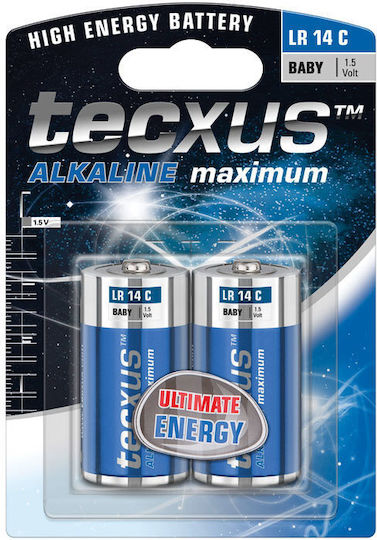 Tecxus Maximum Αλκαλικές Μπαταρίες C 1.5V 2τμχ