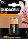 Duracell Plus Αλκαλική Μπαταρία 9V 1τμχ (50% More Power)
