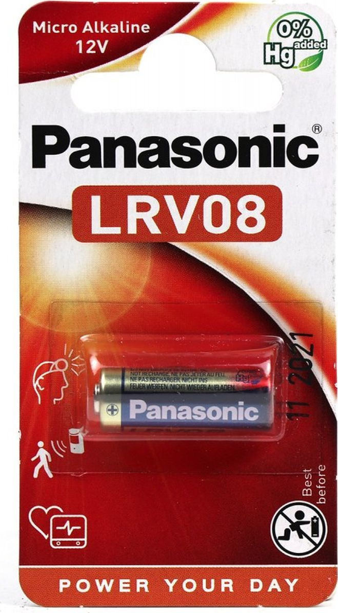 Panasonic 2pklrv08 12v Batteries pour Alarme sans Fil, Sonnette/Carillon de  Porte (également connu sous Le nom a23, 23a, mn21, ms21, 23ae, l1028