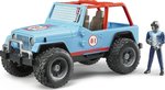 Bruder Jeep Cross Country Racer Blue Car Pickup Truck for 4++ Years 02541