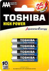 Toshiba High Power Baterii Alcaline AAA 1.5V 4buc