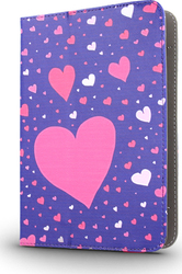 Hearts Flip Cover (Universal 7-8") Πολύχρωμη Hearts Flip Cover (Universal 7-8") Πολύχρωμη
