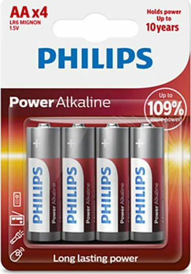 Μπαταρίες Αλκαλικές Philips Αα 4 Τεμ