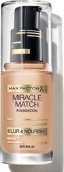 Max Factor Miracle Match Liquid Make Up 50 Natu...