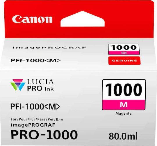 Canon PFI-1000 Γνήσιο Μελάνι Εκτυπωτή InkJet Ματζέντα (0548C001)