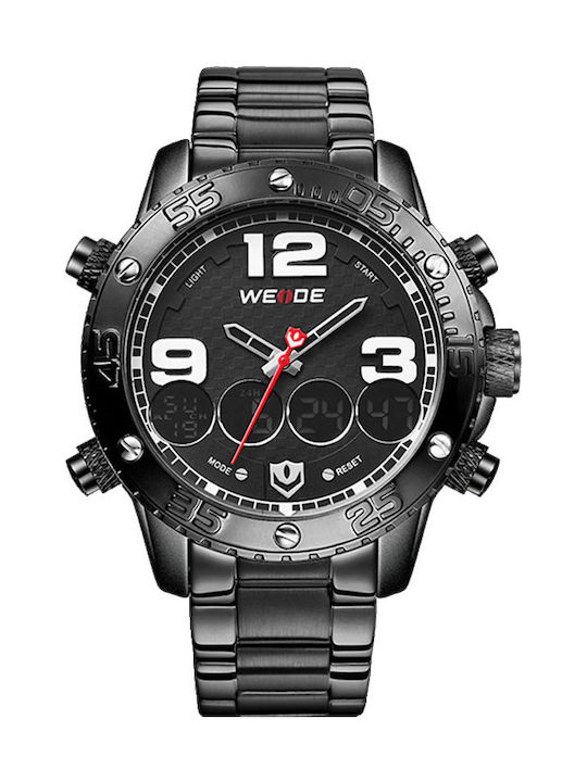 Weide Watch Battery with Black Metal Bracelet WD10403