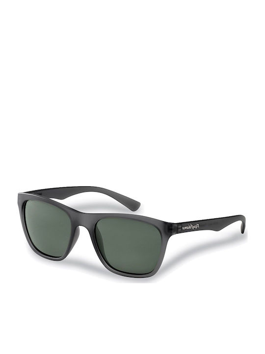 Flying Fisherman Fowey Black Men's Sunglasses with Black Plastic Frame and Black Polarized Lens