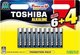 Toshiba Pack High Power Αλκαλικές Μπαταρίες AAA 1.5V 10τμχ