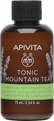 Apivita Tonic Mountain Tea Αφρόλουτρο σε Gel με Αιθέρια Έλαια 75ml