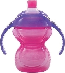 Munchkin Click Lock Bite Proof Trainer Cup Educational Sippy Cup Plastic with Handles Pink-Purple for 6m+m+ 237ml 12291