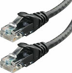 Powertech U/UTP Cat.5e Καλώδιο Δικτύου Ethernet 5m Μαύρο