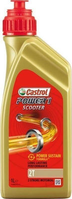 Castrol Power 1 Scooter 2T Λάδι Μοτοσυκλέτας για Δίχρονους Κινητήρες 1lt