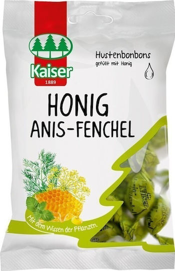 Kaiser 1889 Honig Anis-Fenchel - Honey Aniseed Fennel Lozenges Gluten-Free Honey 60gr 15pcs