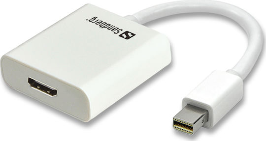Sandberg Mini-DisplayPort männlich zu HDMI weiblich Weiß 1 Stück 509-03