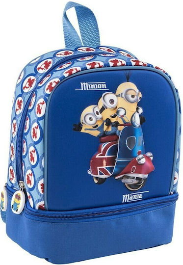 Graffiti Σχολικό Τσαντάκι Φαγητού Χειρός Μπλε Minions 17x13x23εκ.