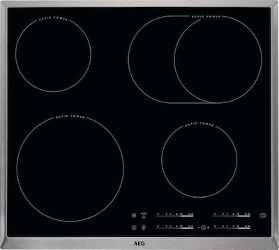 AEG Autonomous Cooktop with Ceramic Burners and Locking Function 57.6x51.6cm