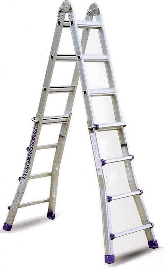 Vesta Dublu Scara combinata Aluminiu 2x10