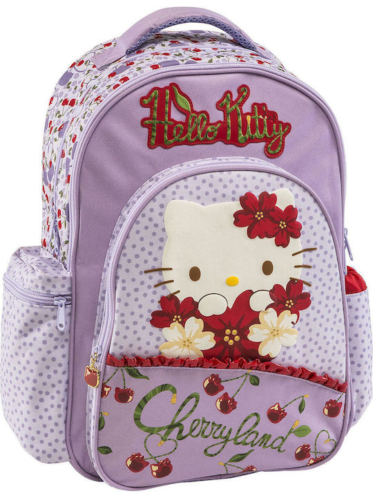 Graffiti Hello Kitty School Bag Backpack Elementary, Elementary in Lilac color