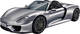 Bburago Porsche 918 Spyder Αυτοκινητάκι Γκρι 1:24 για 3+ Ετών
