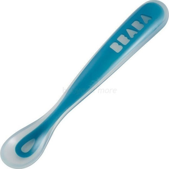 Beaba Baby Spoon 1st Age made of Silicone Blue