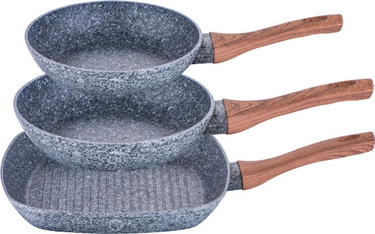 Berlinger Haus Forest Line Pans Set of Aluminum with Stone Coating Grey 3pcs